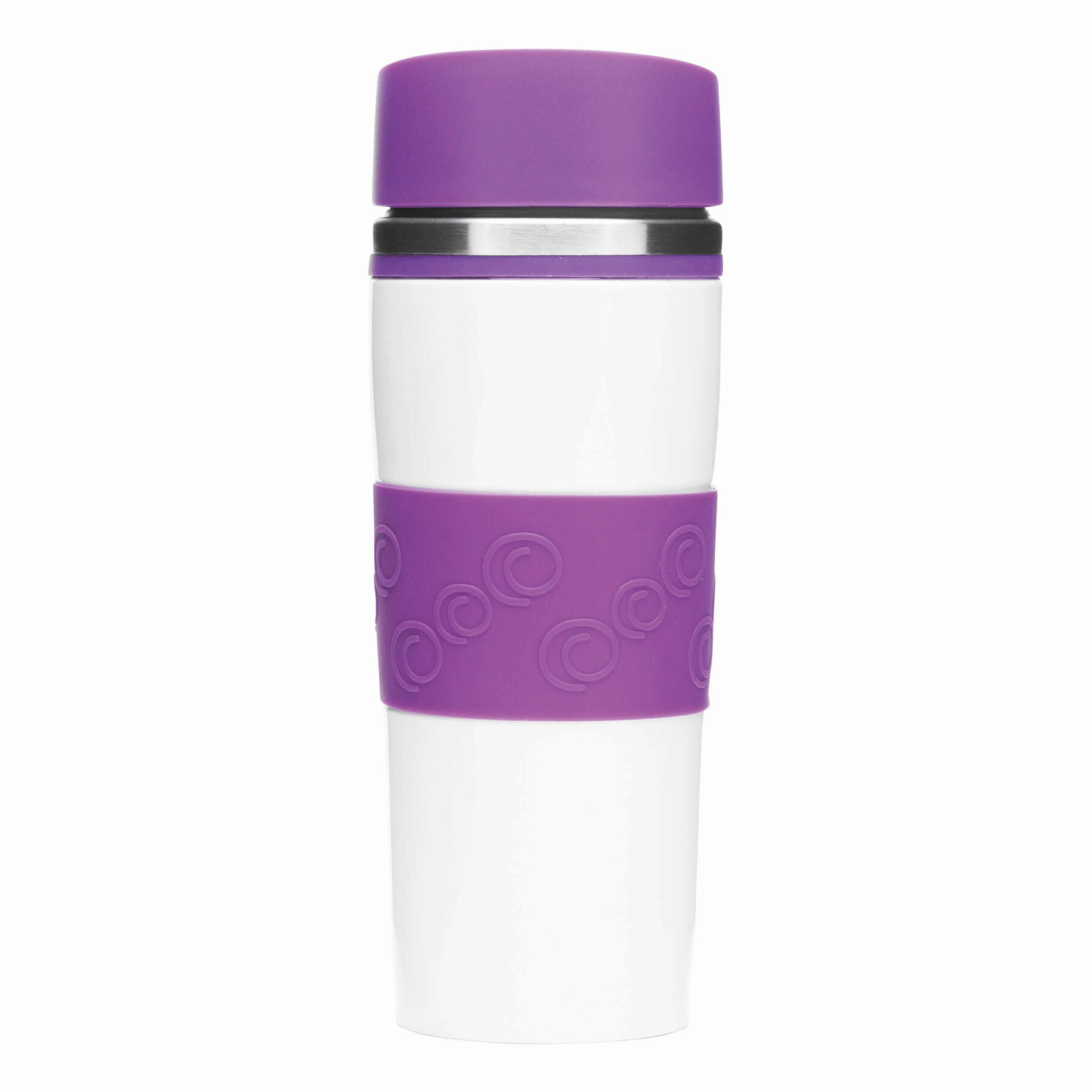 Isolierbecher ARABICA, lila, weiß