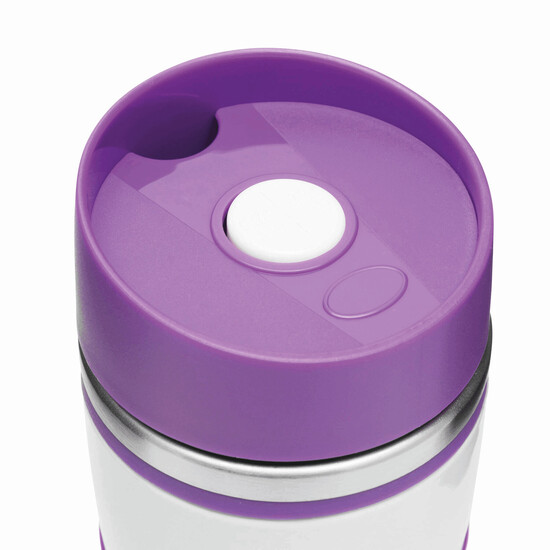 Isolierbecher ARABICA, lila, weiß