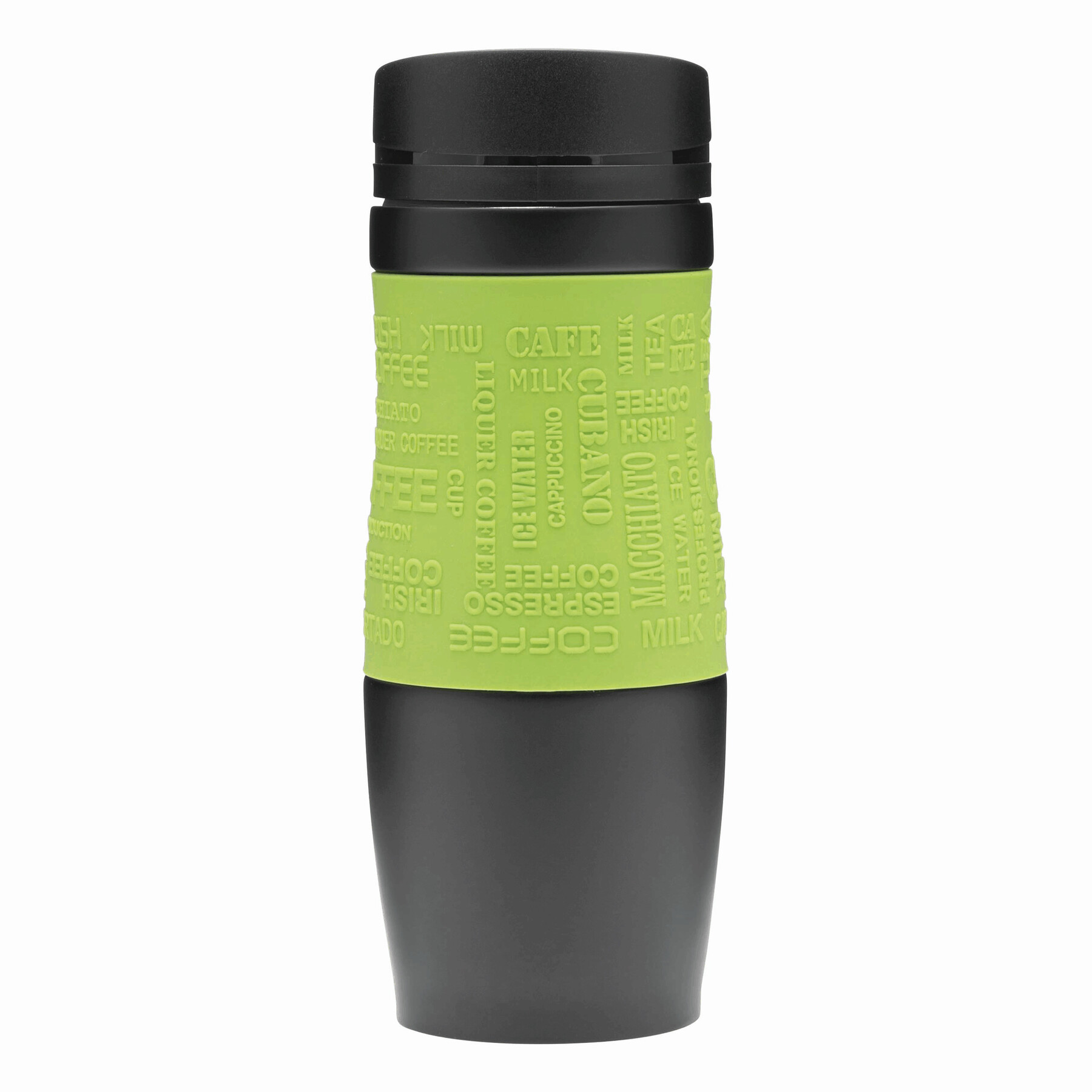 Isolierbecher GOLDEN DREAM, hellgrün, schwarz