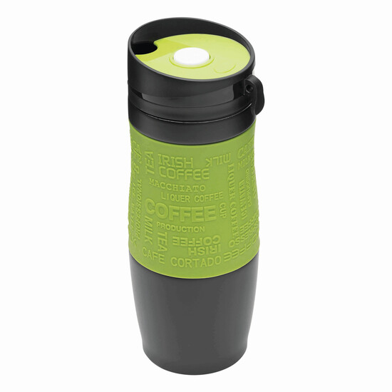 Isolierbecher GOLDEN DREAM, hellgrün, schwarz