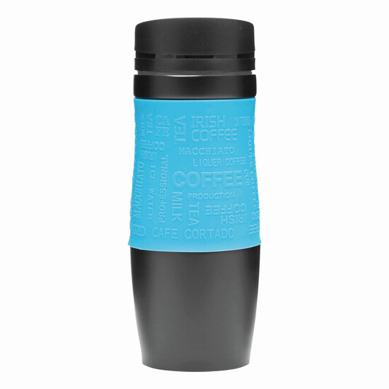 Isolierbecher GOLDEN DREAM, hellblau, schwarz