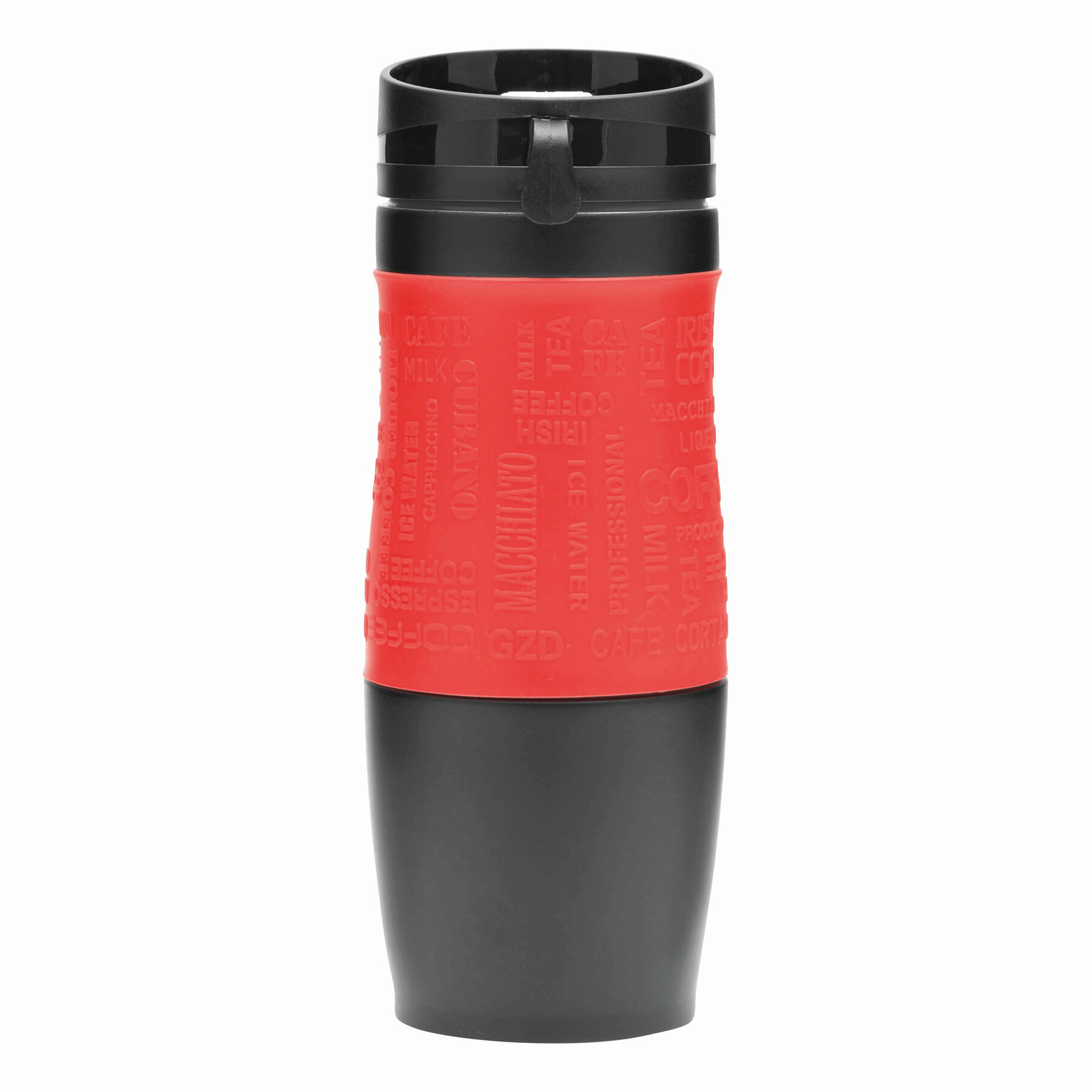 Isolierbecher GOLDEN DREAM, rot, schwarz