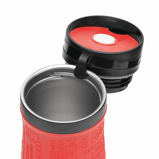 Isolierbecher GOLDEN DREAM, rot, schwarz