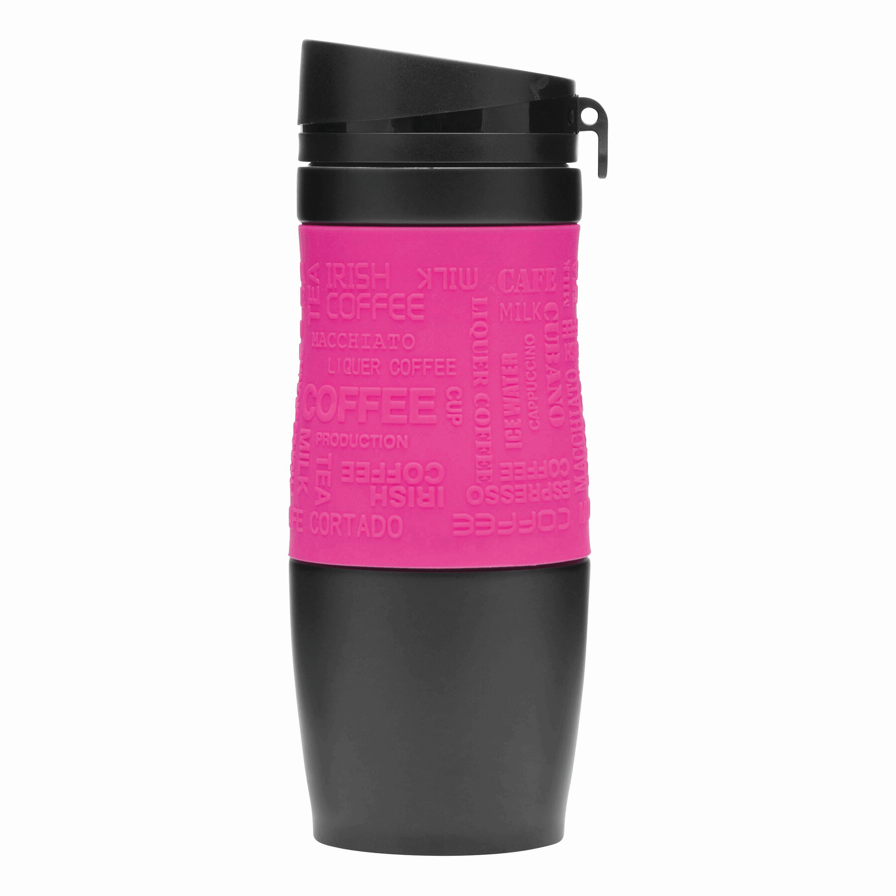 Isolierbecher GOLDEN DREAM, magenta, schwarz