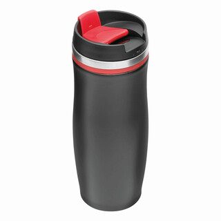 Isolierbecher DARK CREMA, rot, schwarz