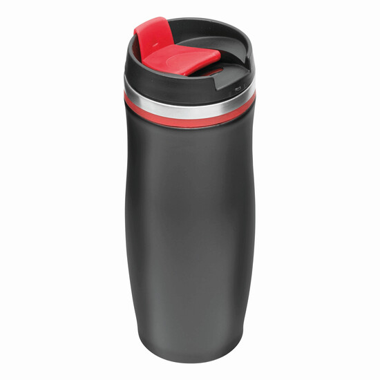 Isolierbecher DARK CREMA, rot, schwarz