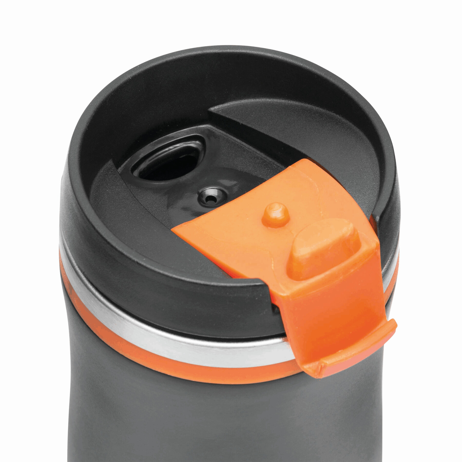 Isolierbecher DARK CREMA, orange, schwarz