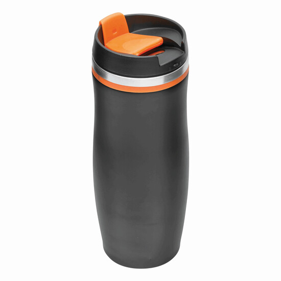 Isolierbecher DARK CREMA, orange, schwarz