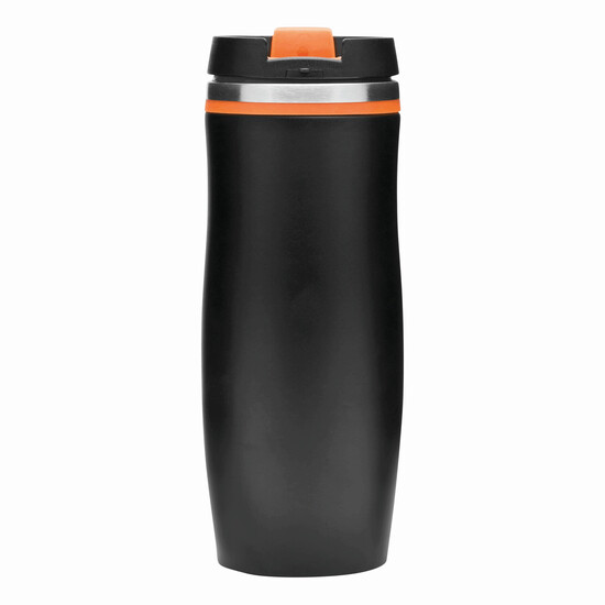 Isolierbecher DARK CREMA, orange, schwarz
