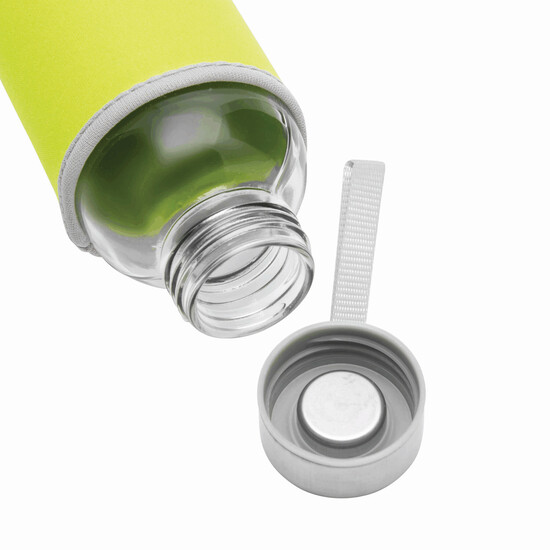 Glas-Flasche TAKE WELL, apfelgrün, transparent