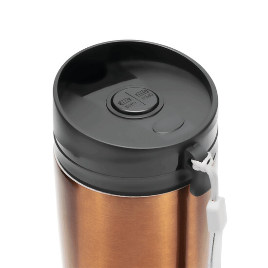 Isolierbecher EARLY MORNING, doppelwandig, titan