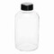 Glas-Trinkflasche DRINK HEALTHY, schwarz, transparent