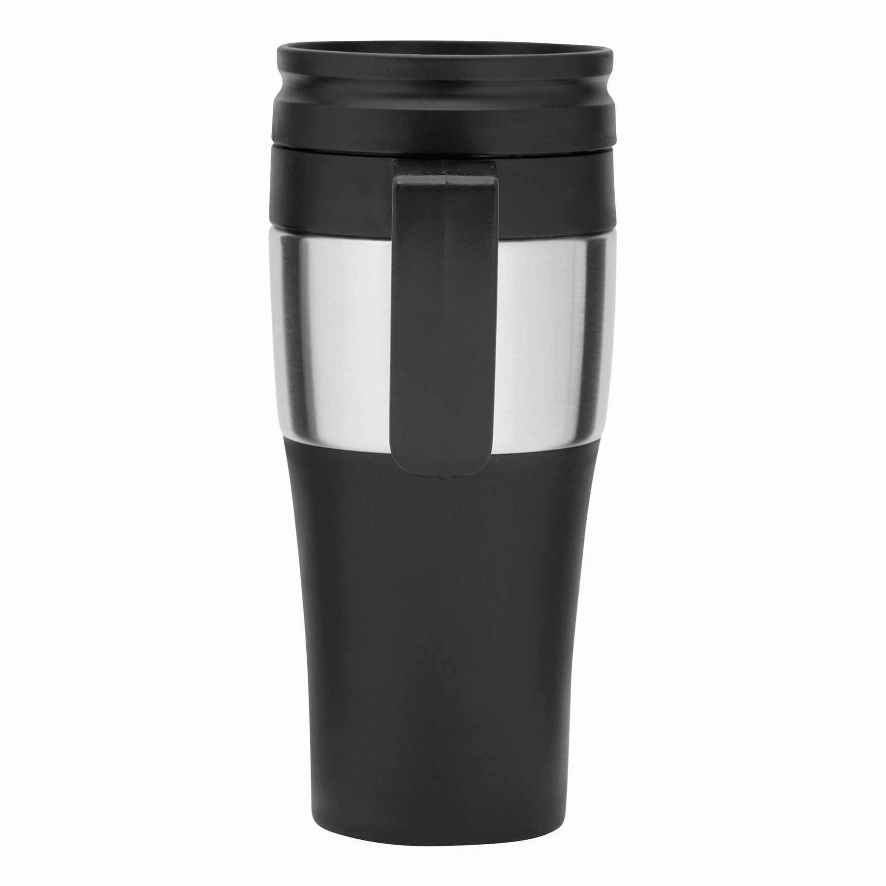Isolierbecher HOT DRINK, schwarz, silber