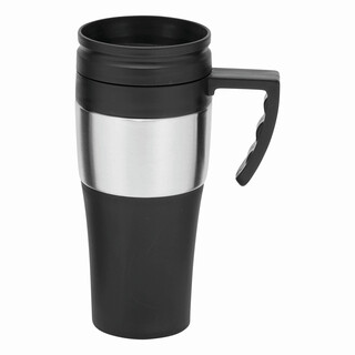 Isolierbecher HOT DRINK, schwarz, silber