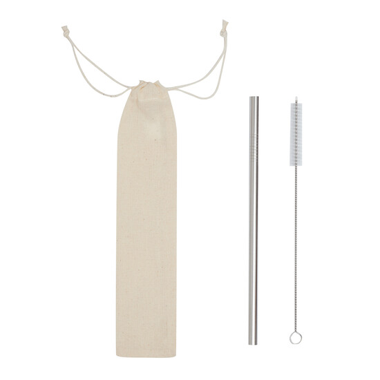 Edelstahl-Strohhalm DRINK ELEGANT, silber