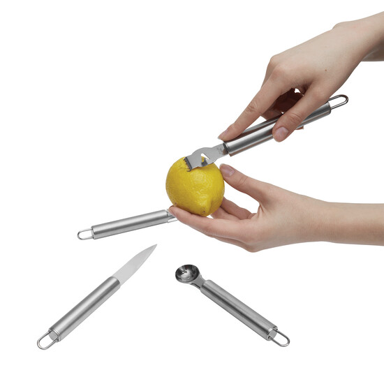 Obstmesserset FRUITY, silber