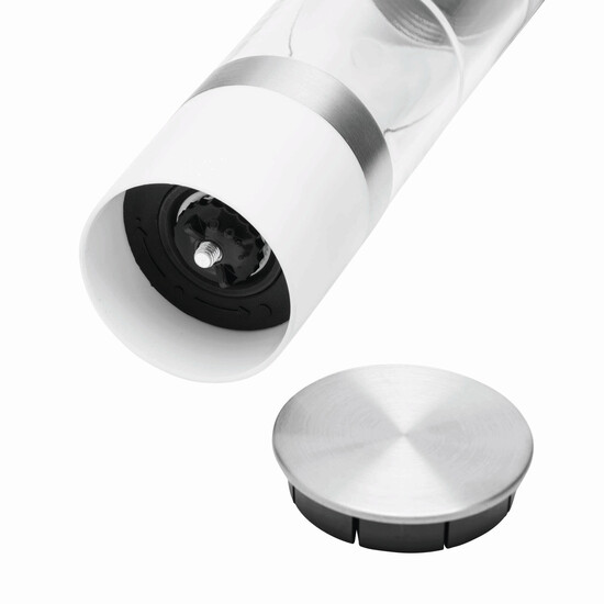 Salz- und Pfeffermühle BOTH TOGETHER, schwarz, silber, weiß