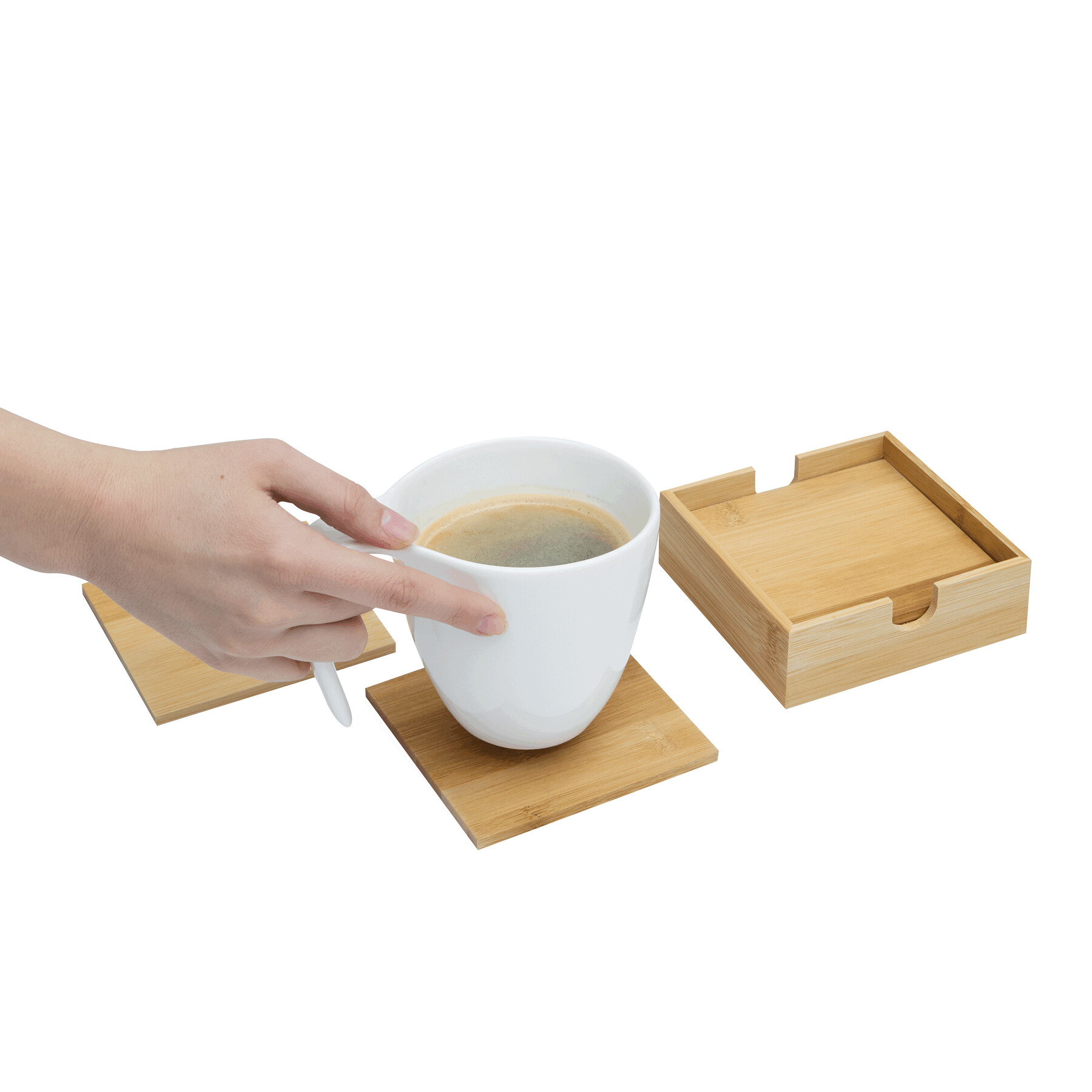 Untersetzer-Set PUT UNDER, 5-teilig, braun