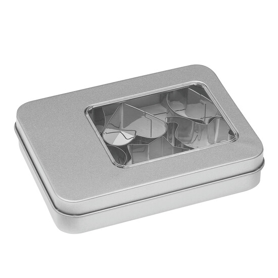 Ausstechförmchen-Set COOKIE BOX, silber