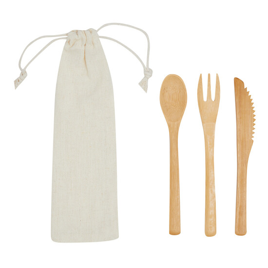 Bambus Besteckset NATURAL TRIP, braun