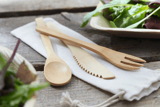 Bambus Besteckset NATURAL TRIP, braun