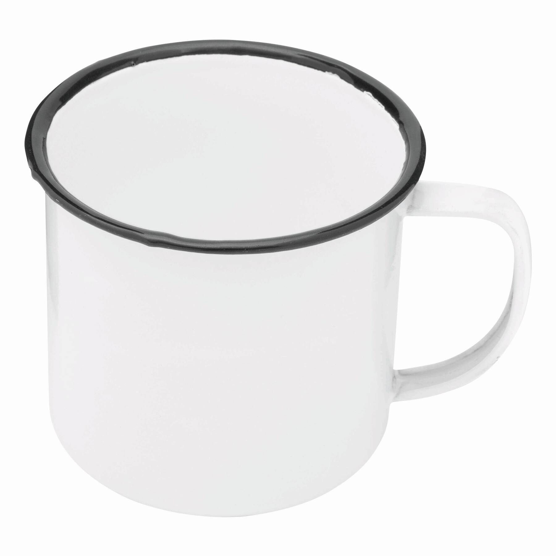 Emaille Becher RETRO CUP, weiß
