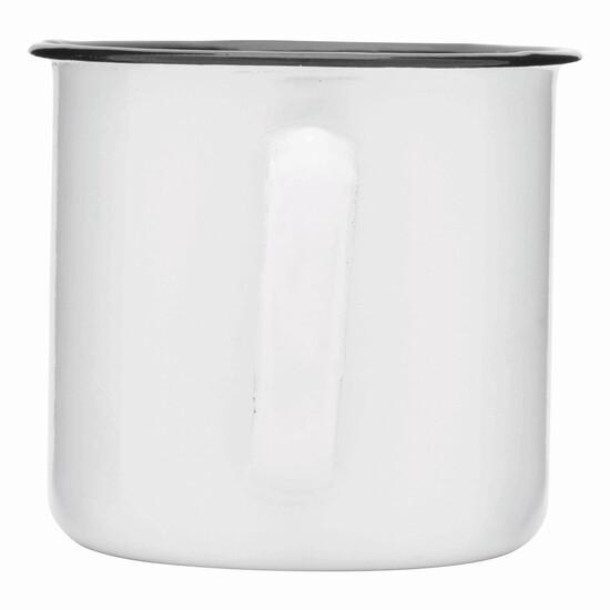 Emaille Becher RETRO CUP, weiß