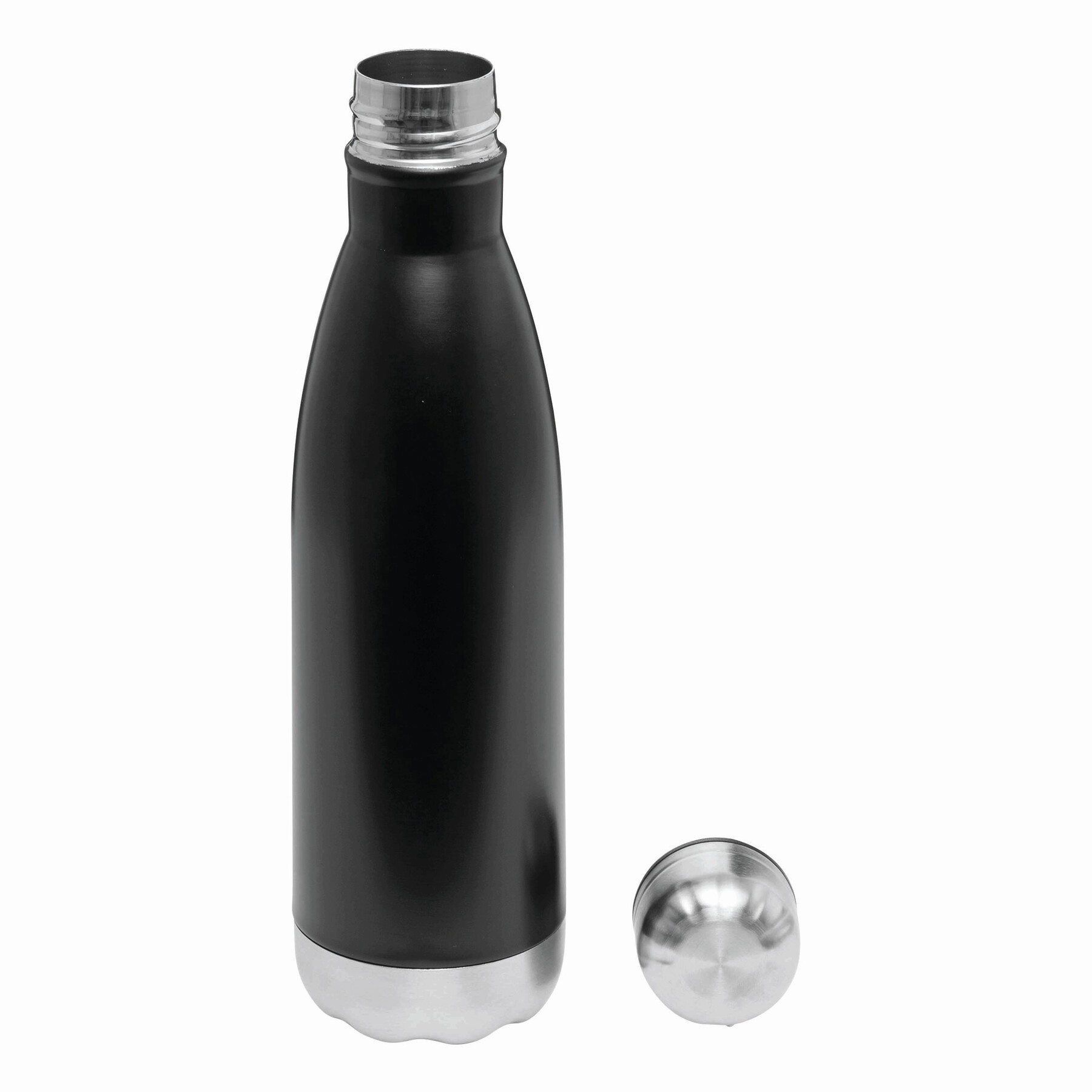 Vakuum-Trinkflasche GOLDEN TASTE doppelwandig, schwarz