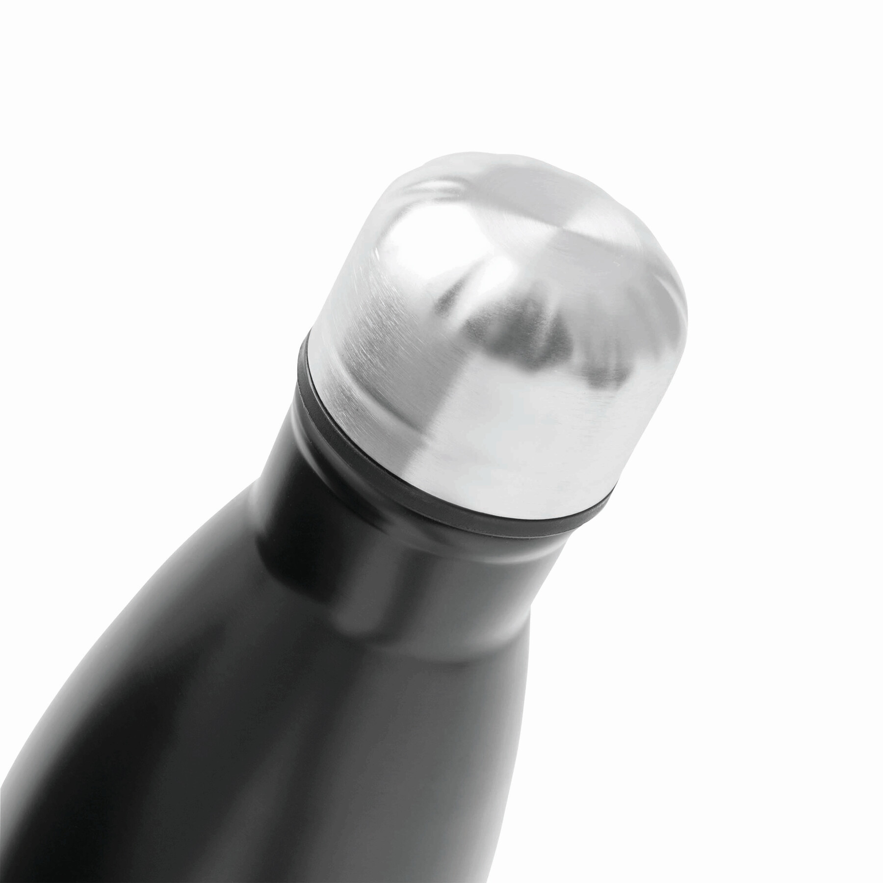 Vakuum-Trinkflasche GOLDEN TASTE doppelwandig, schwarz