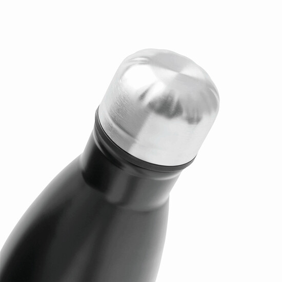 Vakuum-Trinkflasche GOLDEN TASTE doppelwandig, schwarz