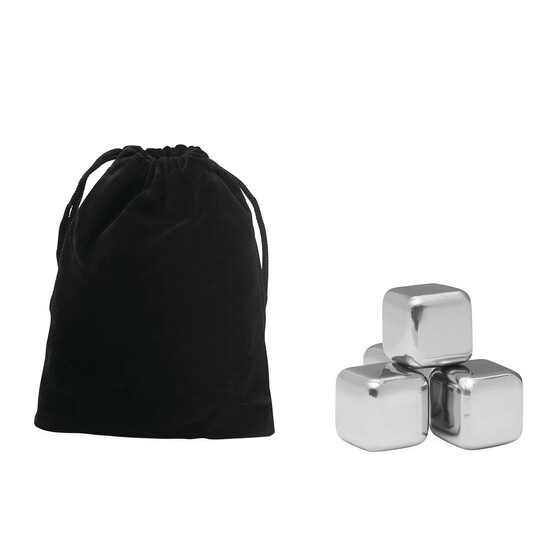 Eiswürfel-Set COOLING CUBES, schwarz, silber