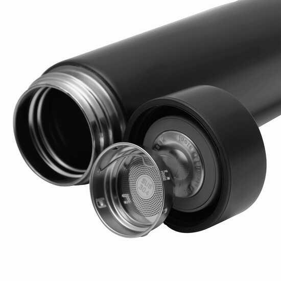 Vakuum-Isolierkanne EXQUISITE, doppelwandig, schwarz