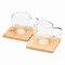 Tassen-Set BAMBOO DUO, braun, transparent