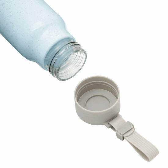 Glas-Trinkflasche ECO DRINK mit Ummantelung, blau