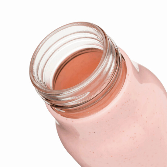 Glas-Trinkflasche ECO DRINK mit Ummantelung, rot