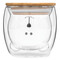 Glas BAMBOO BEAR, braun, transparent