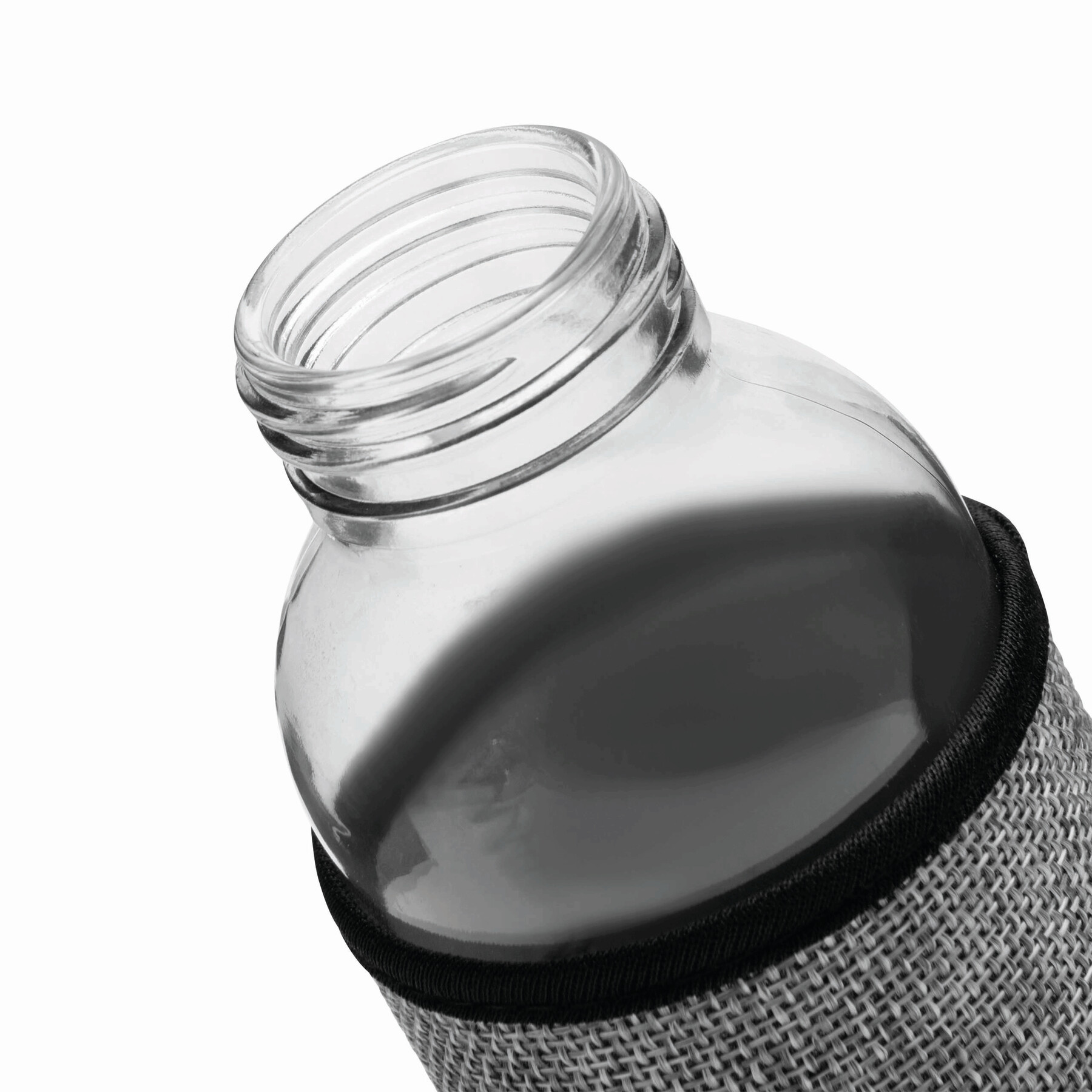 Glas-Trinkflasche TAKE JUTY, grau