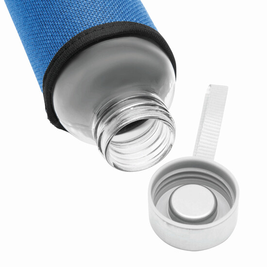 Glas-Trinkflasche TAKE JUTY, blau