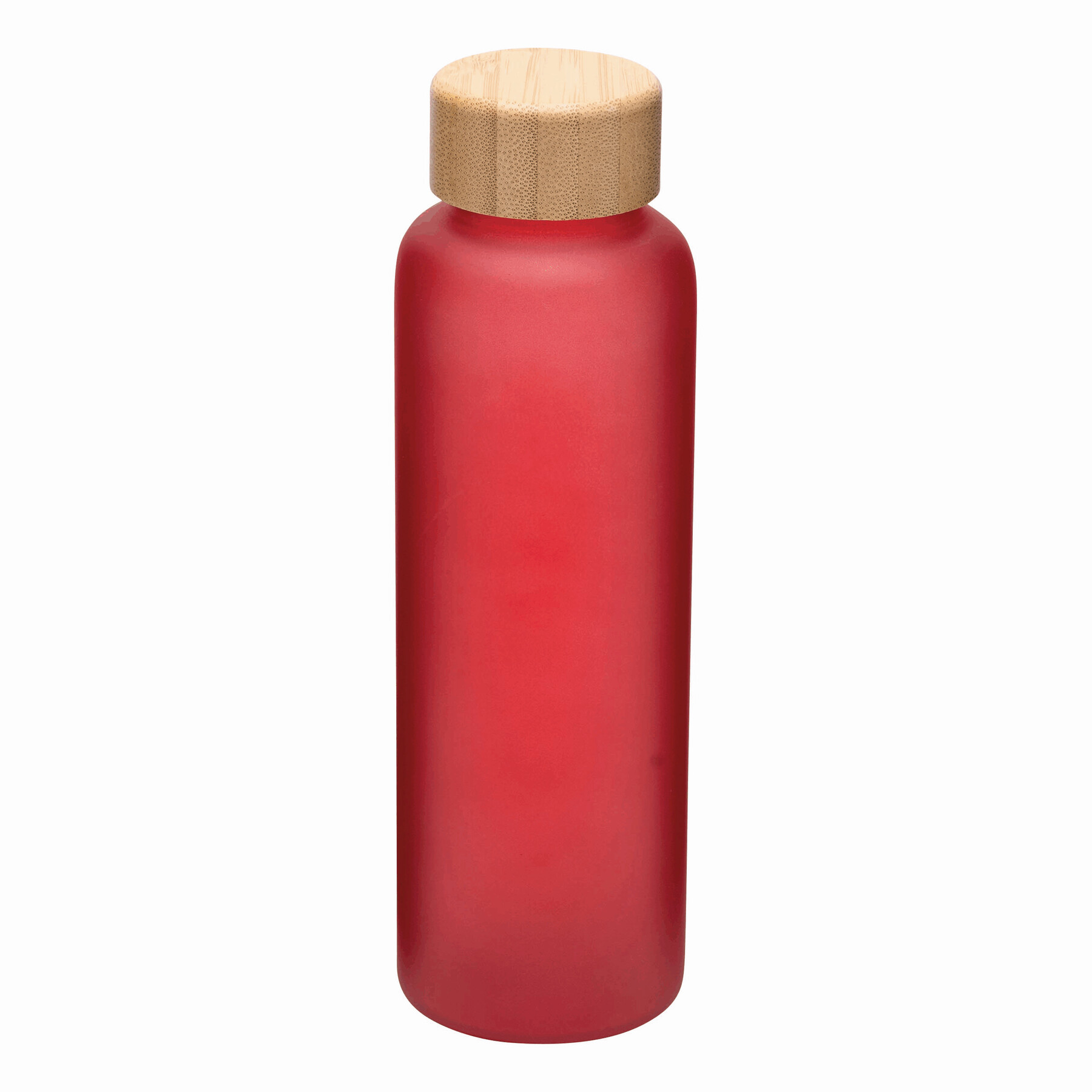 Glas-Flasche TAKE FROSTY, rot