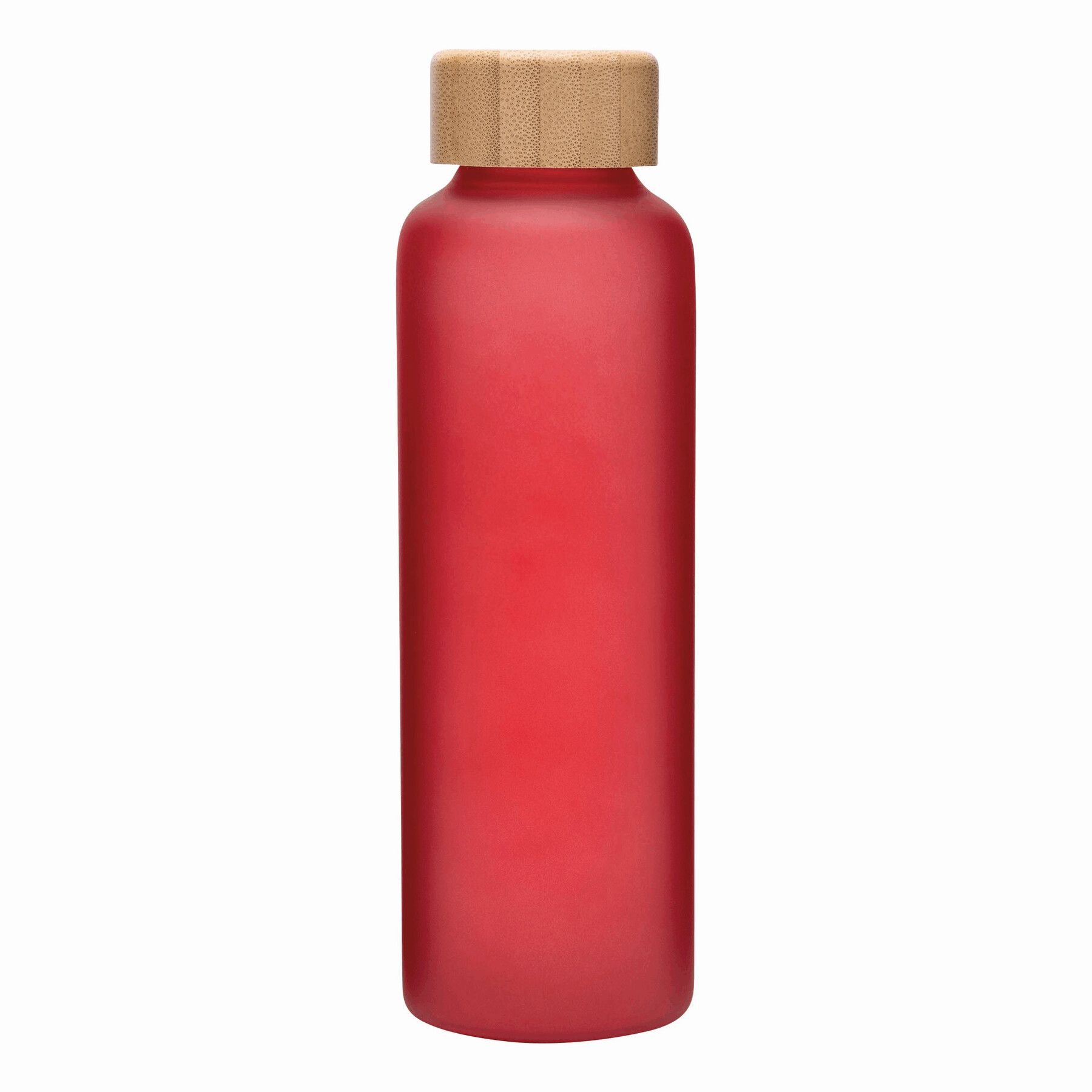 Glas-Flasche TAKE FROSTY, rot