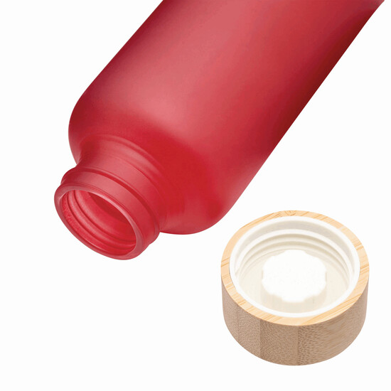 Glas-Flasche TAKE FROSTY, rot