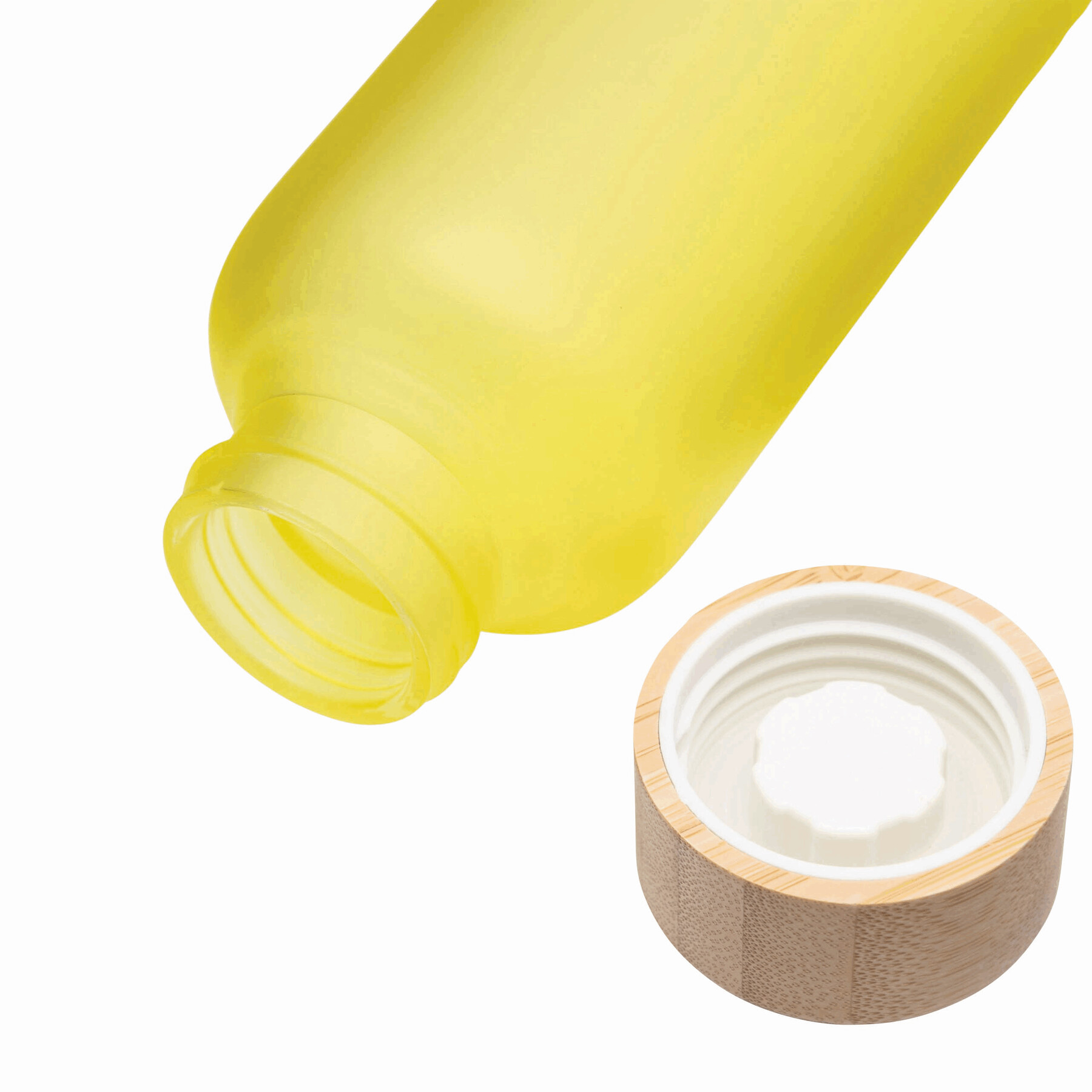 Glas-Flasche TAKE FROSTY, gelb