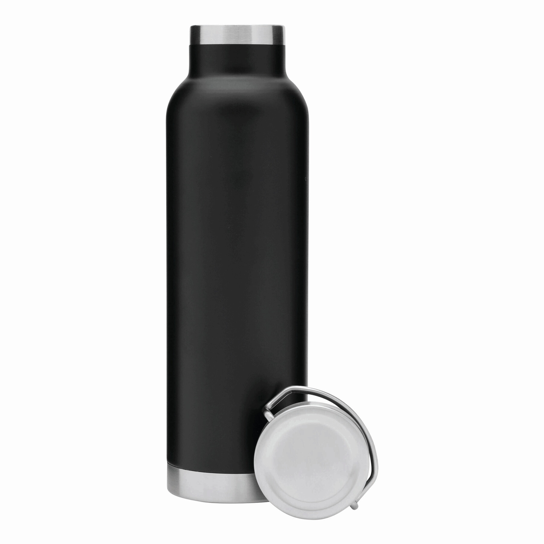 Vakuum-Isolierflasche MILITARY, schwarz