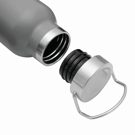 Vakuum-Isolierflasche MILITARY, grau