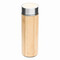 Isolierflasche BAMBOO GO, braun, silber