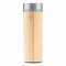 Isolierflasche BAMBOO GO, braun, silber