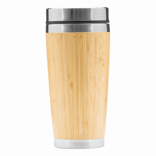 Isolierbecher BAMBOO DRINK, braun, silber