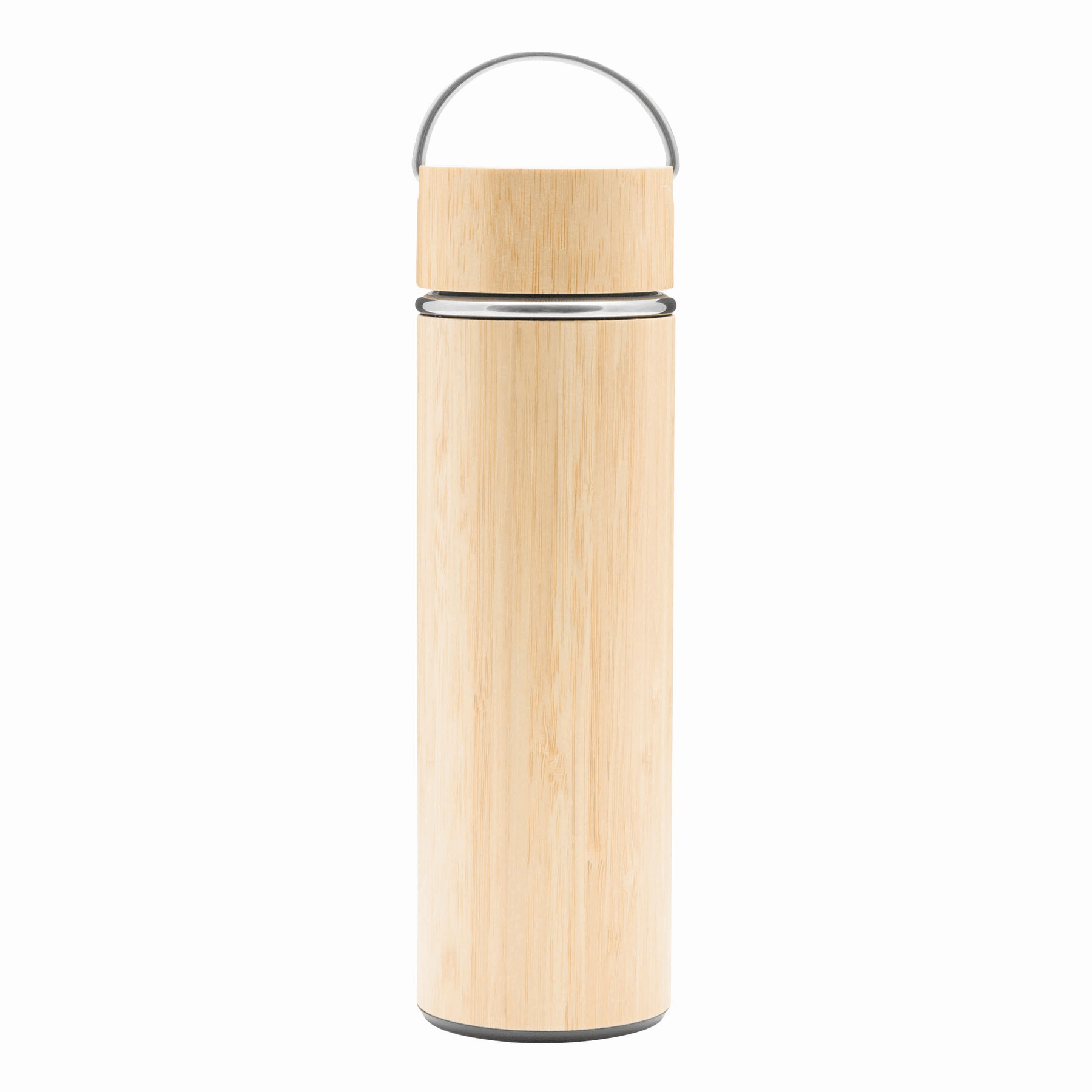 Isolierflasche BAMBOO HOT, braun, silber