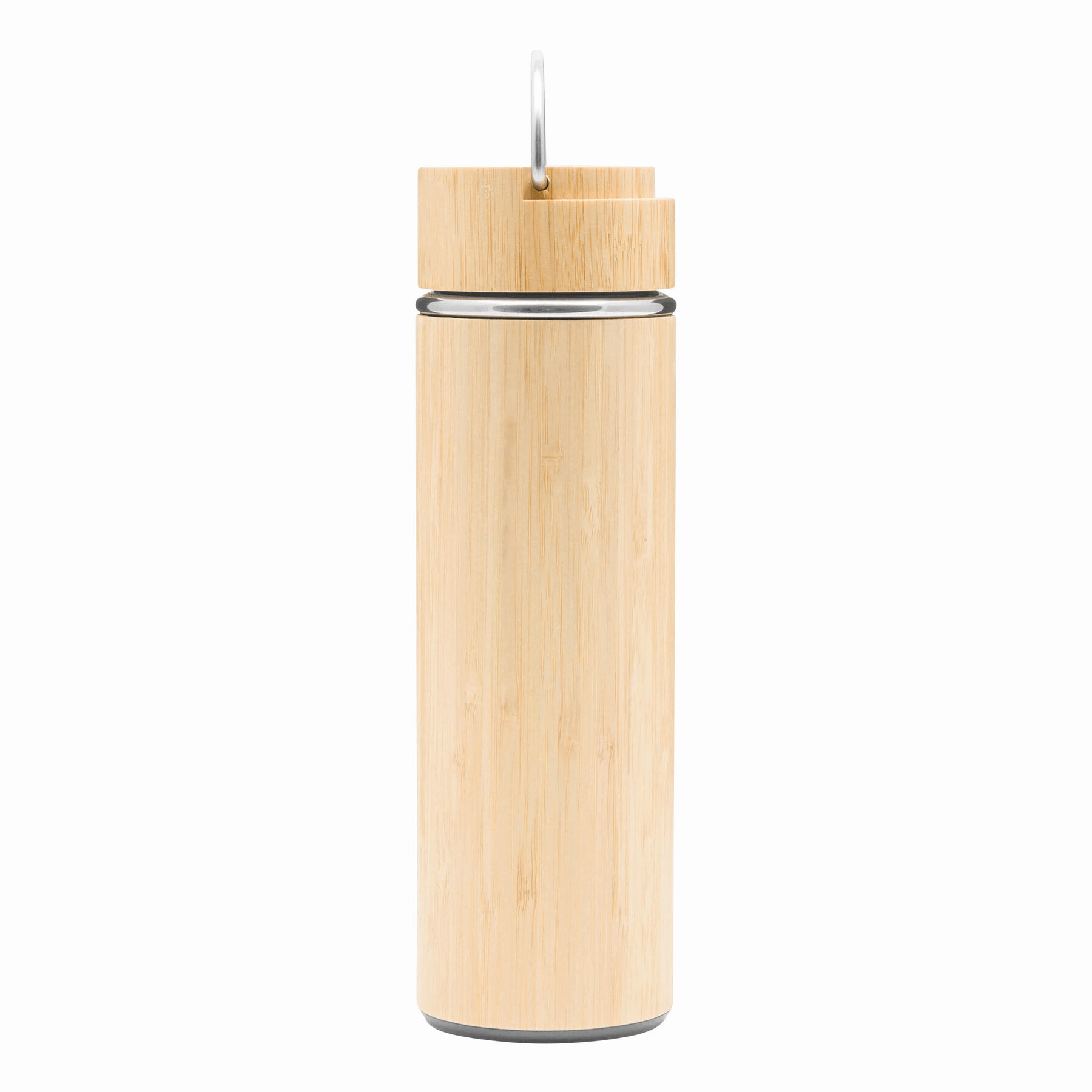 Isolierflasche BAMBOO HOT, braun, silber