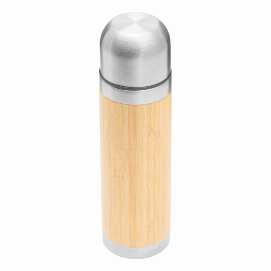 Vakuum-Isolierkanne BAMBOO SPACE, braun, silber